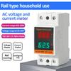 ЖК Двойной Цифровой DIN-рейка Измеритель мощности AC Вольтметр Амперметр Измеритель энергии AC60-500V AC0-99.9A Монитор вольт-ампер Измеритель электроэнергии