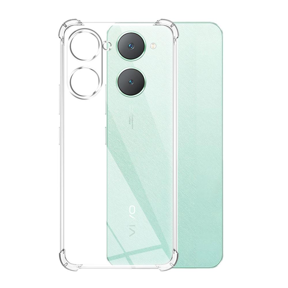 Для Vivo Y28S Y28E Y18S Y18i Чехол Прозрачный Силиконовый Мягкий Чехол для Телефона Для Vivo Y03T Y37 Y37M T3 Lite Противоударный Чехол с Подушками Безопасности
