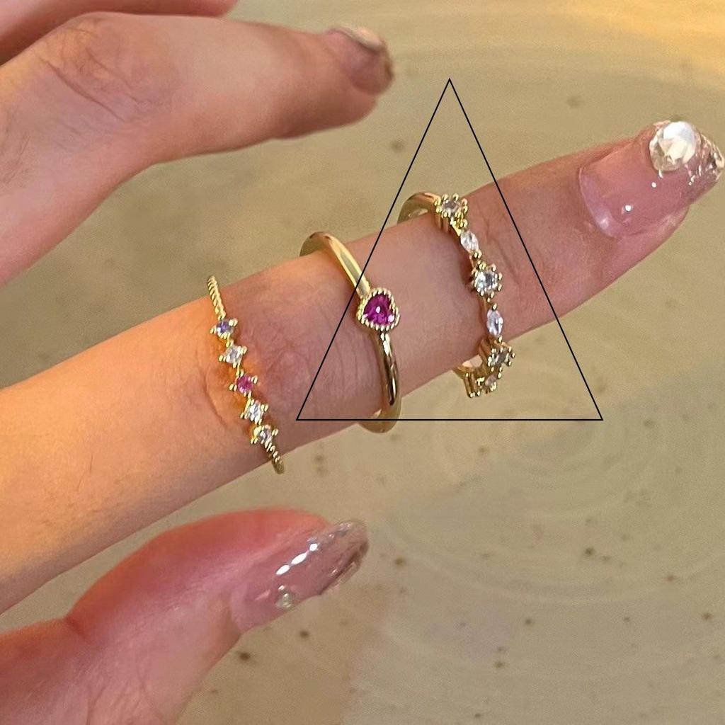 Женское кольцо на указательный палец класса люкс из стерлингового серебра 925 пробы с неправильной формы драгоценным камнем - Не тускнеющее, регулируемое, с легким нишевым дизайном.