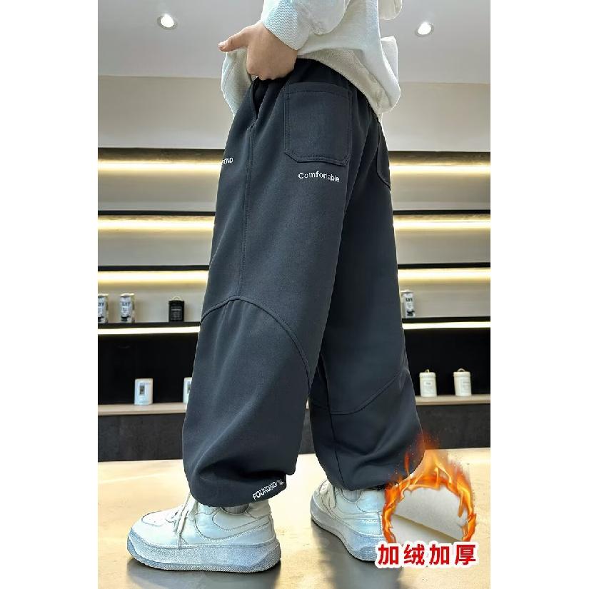 Брюки для мальчиков весна-лето-осень Брюки для детей и подростков Тонкие детские спортивные прямые брюки Модные брюки с тремя полосками Модные