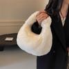 Plush Small Bag Solid Color Women's Furry Hand Bag Underarm Bag