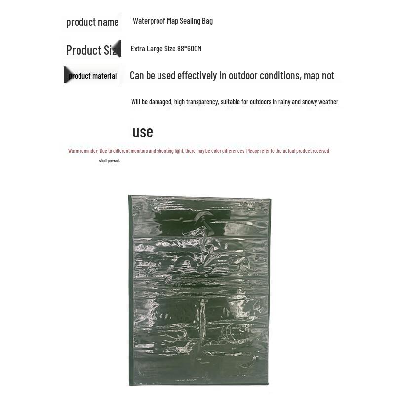 FUTLSLY Waterproof PVC Transparent Map Bag