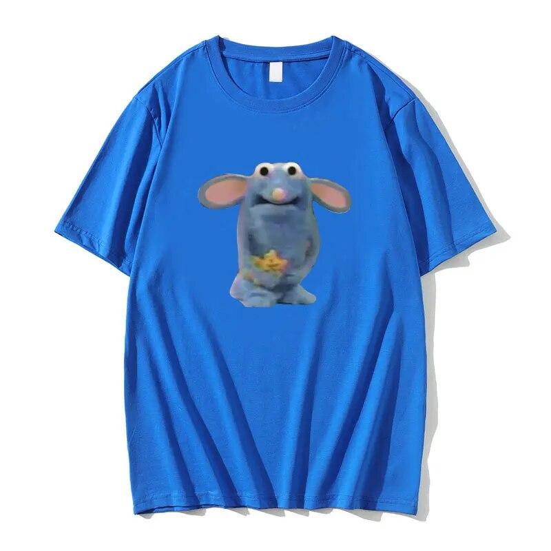 Забавная футболка с принтом Tutter Mouse, милые футболки унисекс, летние женские модные повседневные свободные футболки унисекс, футболки унисекс из 100% чистого хлопка