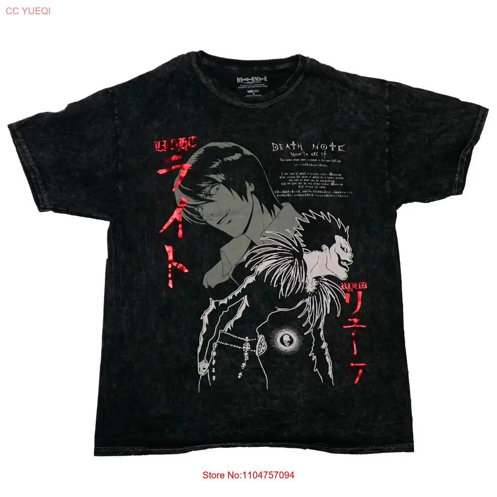 Death Note New Adult T Shirt Ryuk L How To Use Instructions Red Vintage Homme Designer Clothes Breathable Unisex