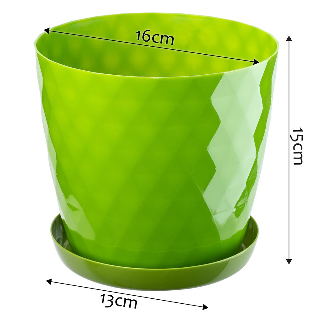 KADAX Doniczka Osłonka Donica 16 cm Na Kwiaty Z Podstawką Do Salonu Zestaw 3 szt