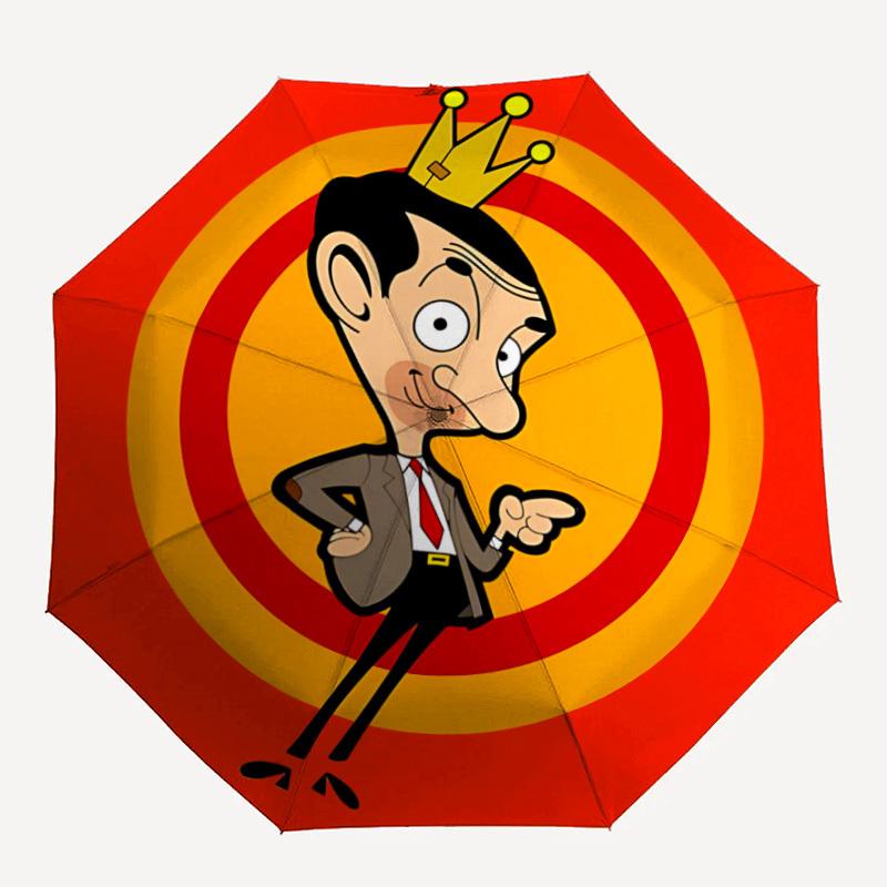 1pc Mr. Bean Automatic Open/Close Umbrella Folding Umbrella, Portable Compact Travel Umbrella, Birthday/Christmas GiftL1110y29