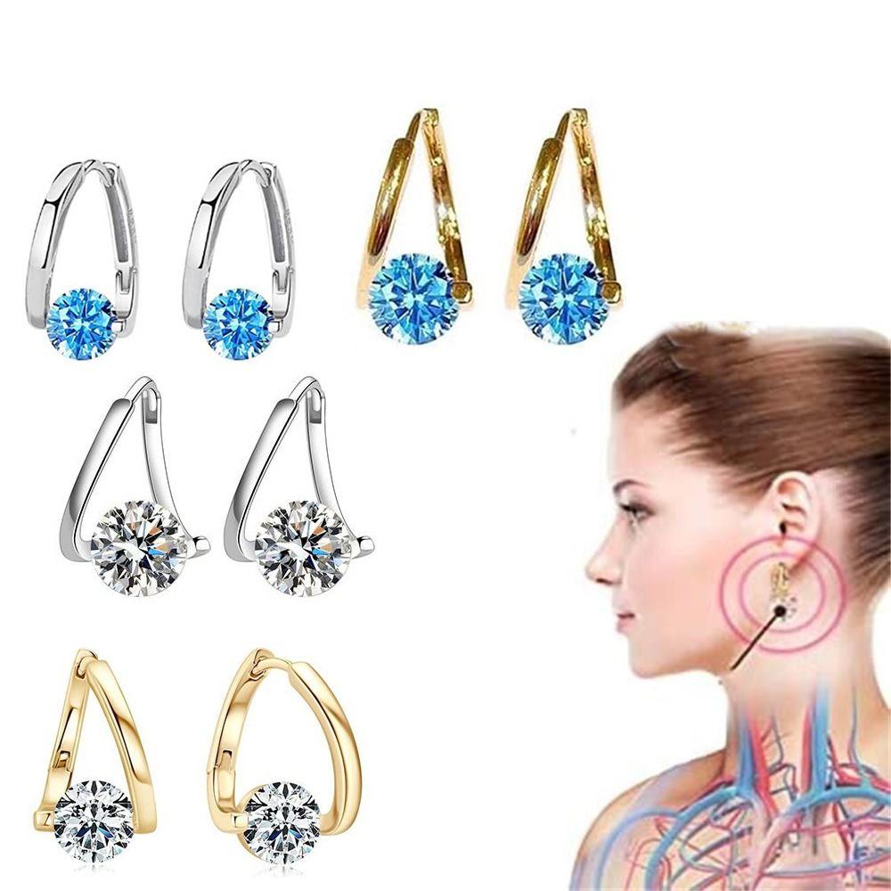 For Weight Loss Magnetherapy Germanium Earrings Lymphatic Drainage Ear Stud For Weight Loss