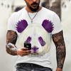 New Fun Animal Panda Pattern Men's T-Shirt Printed T-Shirt Fashion Round Neck Plus Size Short Sleeve Personalized Men's T-Shirts