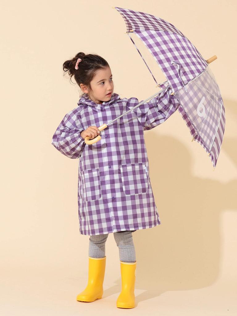 Детская клетчатая сумка-тоут Gingham, школьный размер 19, фиолетовый 55190204375 [Kodomo Beams], (90-130см), Детский, Клетка, 100,