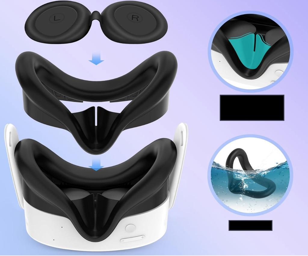 7-in-1 set silicone case protection FOR oculus meta quest 3S VR goggles full cover