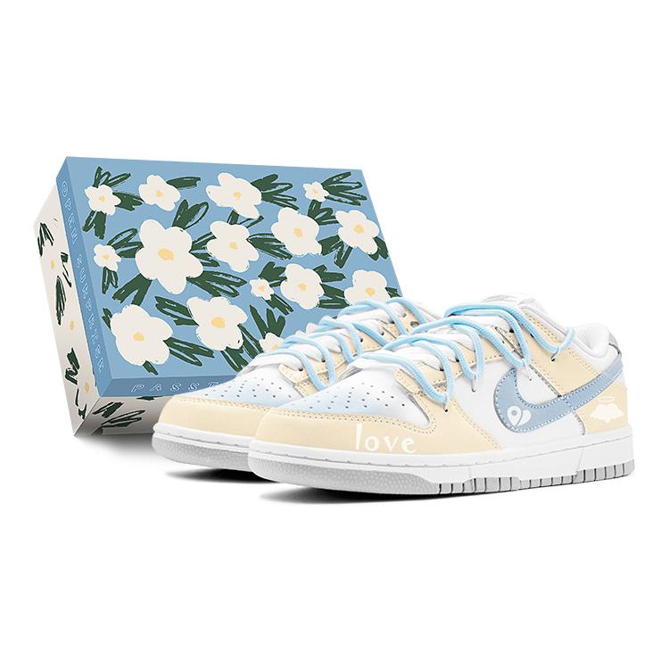 Nike Кроссовки Dunk Angel Love Повседневные Низкие Скейтбордические Мужские Сине-Желтые DV0831-101(TeamS-S-BOX)