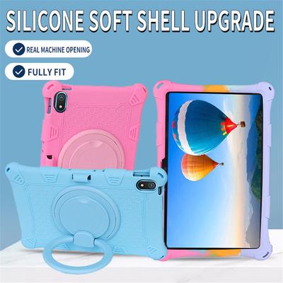Чехол для OPPO Realme Pad 10.4 дюйма 2025 RMP2102 RMP2103 Вращающийся на 360 градусов Мягкий силиконовый Безопасный для детей Чехол-подставка для планшета