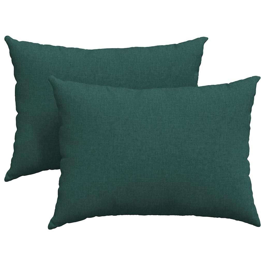 Sofa Cushions 2 pcs Dark Green 70 x 50 cm Fabric