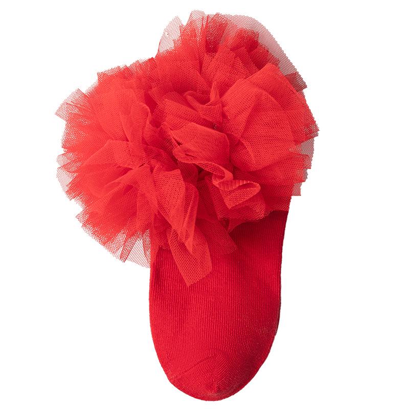 Children's Dance Socks - Pure Cotton Lace Socks for Girls, Black & White Latin Dance Styles for Spring & Autumn