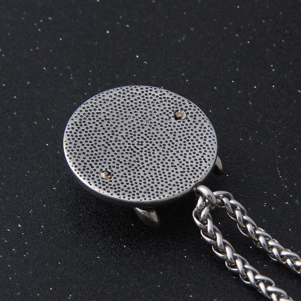 Горячая Распродажа 316L Череп Огня Викинг Хугин Мунин Руны Модные Ювелирные Изделия Кулон Ожерелье Из Нержавеющей Стали Символ Волка Мужские Аксессуары