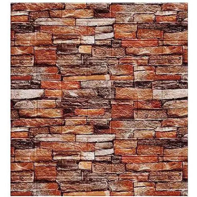 10pcs 70*77*0.3cm 3D Brick Wall Stickers Self-Adhesive Wallpaper Decor Foam Waterproof Wall Covering Wallpaper Living Room DIY Background