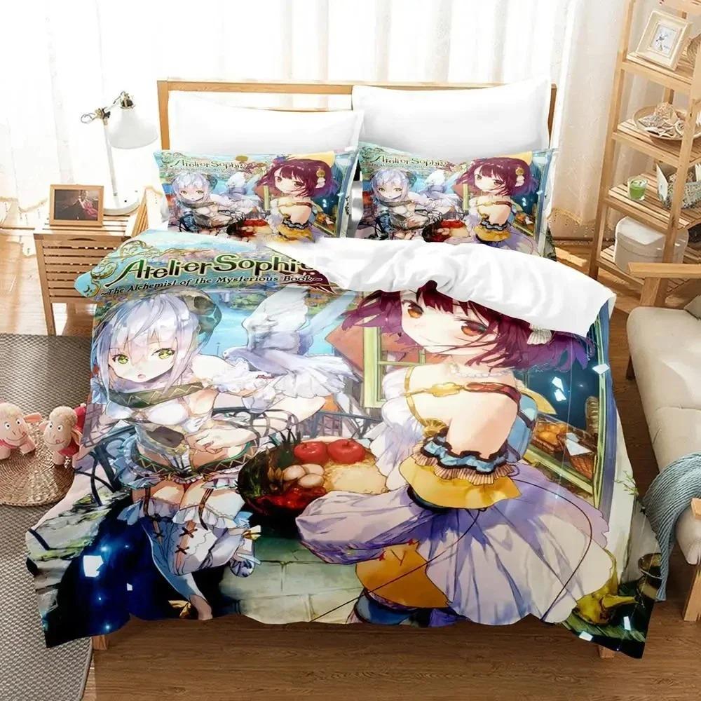 Atelier Sophie Алхимик Загадочной Книги Комплект Постельного Белья Мальчики Девочки Размер Twin Queen Пододеяльник Наволочка Постель Дети Взрослый Инструмент