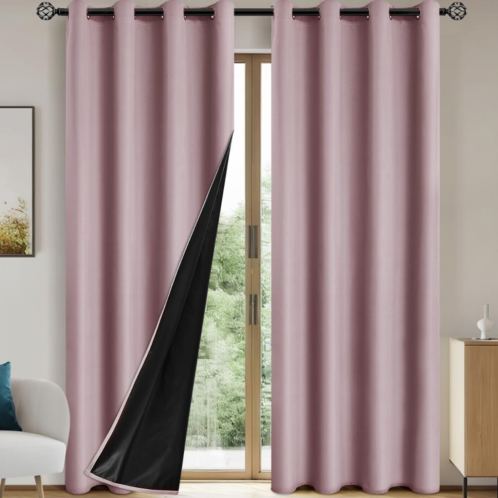 1pc Blackout Curtain with Coated Insulated Lining, Ideal for Living Room, Bedroom, Kitchen, Bathroom, Home Decor, Room Decor