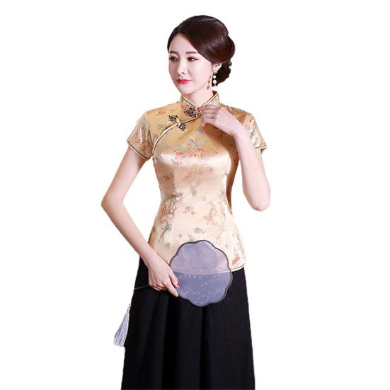 Женская рубашка Cheongsam, тонкая удобная женская рубашка Cheongsam в китайском стиле с воротником-стойкой