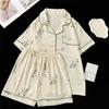 Summer Soft Cotton Women Pajamas Set Button Down Top Shorts 2 Pieces Sleepwear Nightwear Cute Loungewear for Women Korean