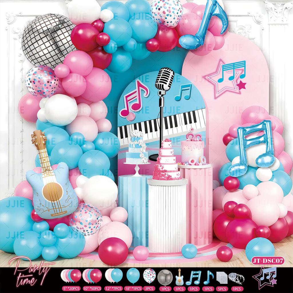 Disco-Themed Latex Ball Set 80S And 90S Retro Balloon Set Radio Scene Arrangement
