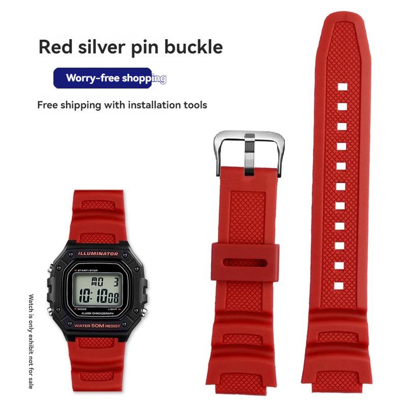 Ремешок из смолы и силикона W218H для часов Casio AE-1200 AE-1100 SGW-300 SGW-400 MRW200, Сменный ремешок, Спортивный браслет