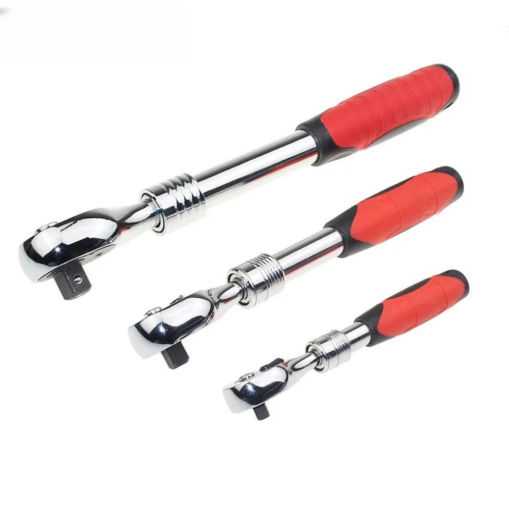 72 Teeth High Torque Crv Ratchet Torque Wrench 1/2“ 3/8” 1/4” Allen Wrench Length Extension Socket Wrench Auto Repair Tools