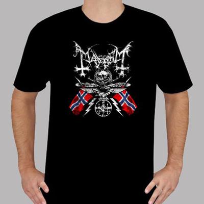 Черная футболка унисекс с логотипом группы Mayhem Black Metal Band