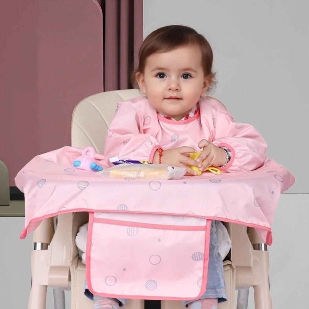 Anti-Dirty Feeding Bib Waterproof Long Sleeves Bib Easy Clean Coverall Baby Bib  Restaurant