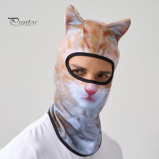 Летняя велосипедная защита для лица, шейный платок, ветрозащитный, защита от ультрафиолета, дышащий, мужской и женский уличный 3D-шлем с изображением животных, полностью покрывающий шею шарф с капюшоном