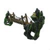 Micro Landscape Aquarium Ornament,Figurine Simulation Fish Tank Decoration Bridge Mountains