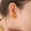 Dana Burton Open Petal Flower Silk Earrings