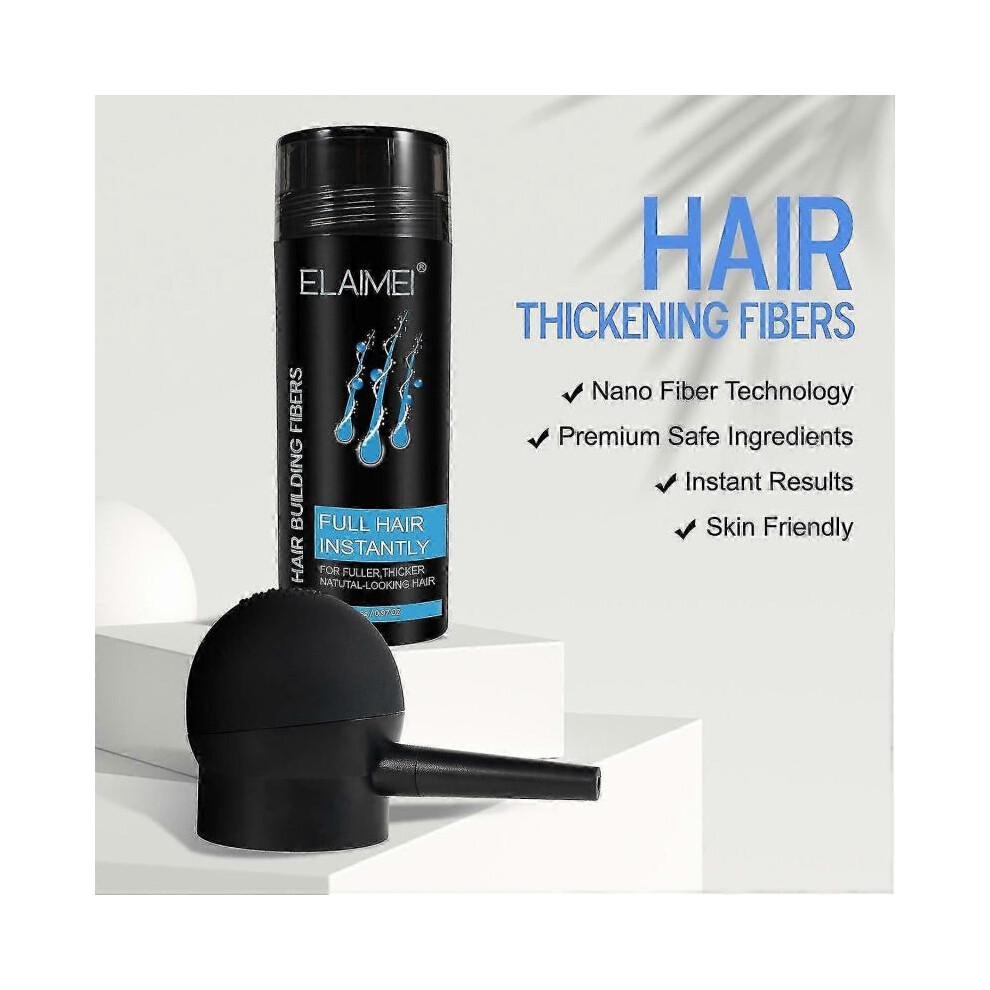 ELAIMEI 27.5g Hair Building Fibers with Spray Applicator Even Fine Spraying Full Hair Instantly for-3630258000117