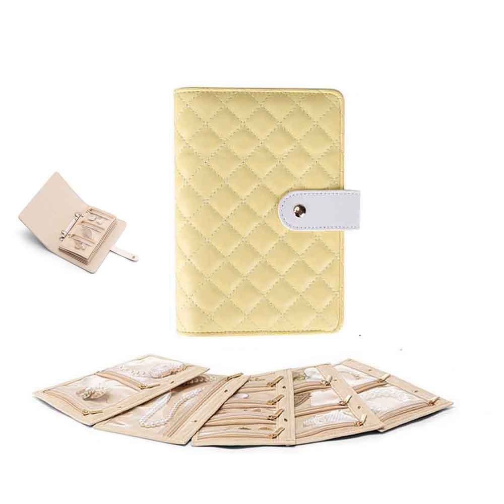 Multi-layer PU Jewelry Organizer Space Saving Notebook Jewelry Handbag  Necklace Earrings Rings