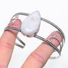 Natural Moonstone Gemstone 925 Sterling Silver Cuff Bangle Adjustable T5z26