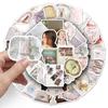Розовые наклейки в форме сердца в стиле балета: 50 листов для бутылок с водой, чехлов для телефонов, ноутбуков и DIY-проектов