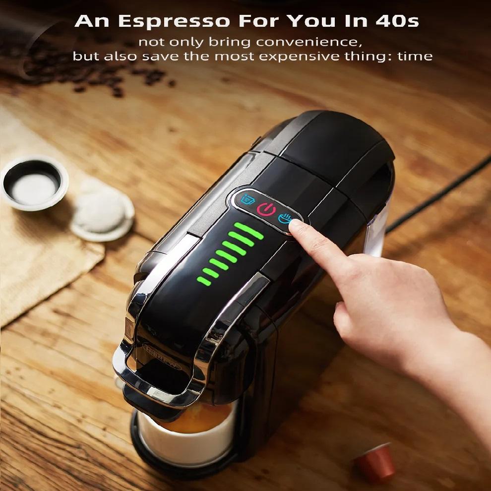 Капсульная кофемашина, полностью автоматическая бытовая небольшая домашняя кофемашина, портативная универсальная капсульная машина самообслуживания