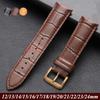 Высококачественный Мягкий Ремешок для Часов из Натуральной Кожи Бизнес Универсальные Ремешки 12/13/14/15/16/17/18/19/20/21/22/23/24 мм Аксессуары для Часов
