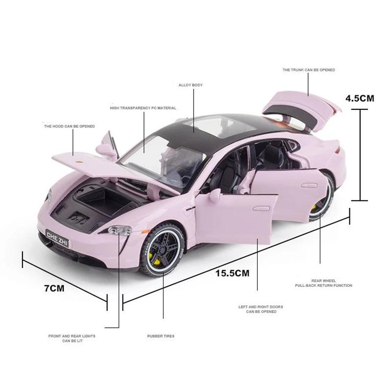 1/32 Porsches Taycan Coupe сплав спортивная модель автомобиля литая металлическая игрушечная машина модель автомобиля имитация звук и свет детский подарок