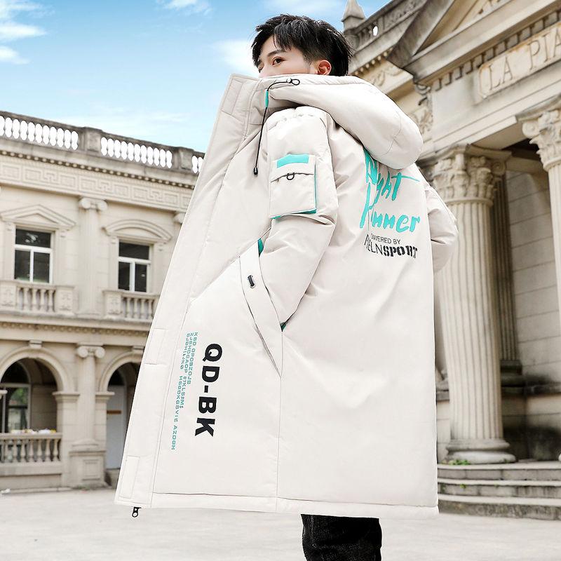 Мужской зимний пуховик средней длины