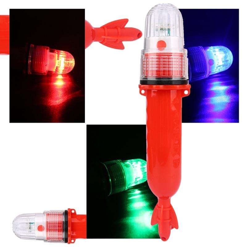 Durability Waterproofed LED Fish Lures Lamp 3V Low Voltages Flash Beacon for Boats Navigations and Fish Luring