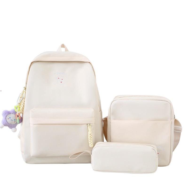 Комплект из трех рюкзаков с мультяшным принтом, школьный рюкзак для девочек, большой вместимости, для учеников начальной и средней школы