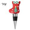 Holiday Wine Accessories Christmas Bottle Stopper, Stainless Steel Reusable Cork, Decorative PVC Cartoon Table Decorations Toppers Design, Airtight