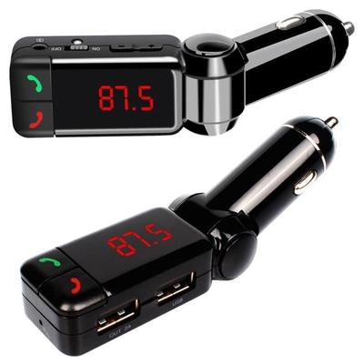 Автомобильный комплект - FM-адаптер Bluetooth - Звонки в режиме громкой связи - Управление музыкой - Порт для зарядки