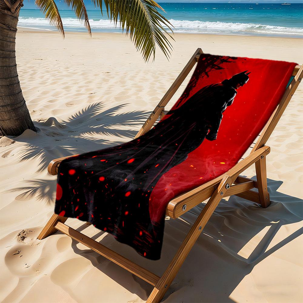 Batman: Dark Knight Artwork Beach Towel Super Soft & Absorbent Comfortable Lightweight