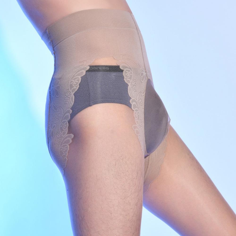 Amazon Cross-border Bikini Men's Stockings Jj Set Large Size Mannequin Airplane Cover Sexy Arbitrary Cut Men's Pantyhose