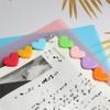 10pcs/lot Heart-shape Paper Clips Cute Memo Clip Multi-purpose Small Plastic Clip Student School Stationery