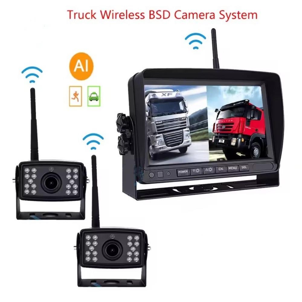 4CH 7Inch HD Wireless Truck DVR Night Vision Reverse Backup Recorder High Definition Cam Era For Truck/Trailer/Bus/RV