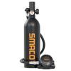 SMACO S400 Plus 1L Mini Scuba Diving Balloon для 15-20 минут использования Time Легкий и портативный комплект для дайвинга - черный