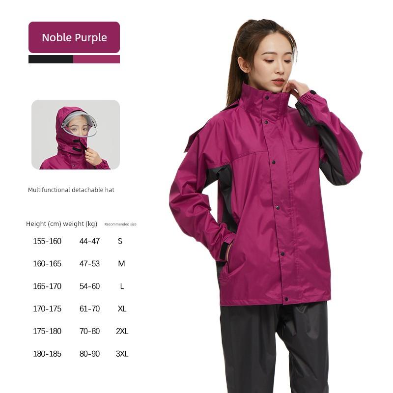 2025 New Raincoat and Rain Pants Set for Women, Adult Split-Type Outerwear for Farmers, Long Style, Full-Body Storm-Proof